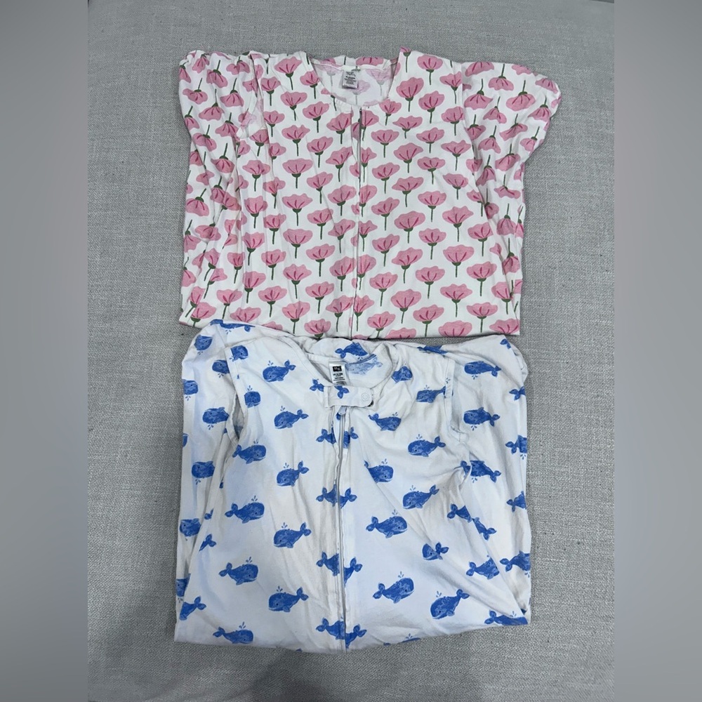 Baby girl sleepsack cotton bundle of 2 up to 36 pounds